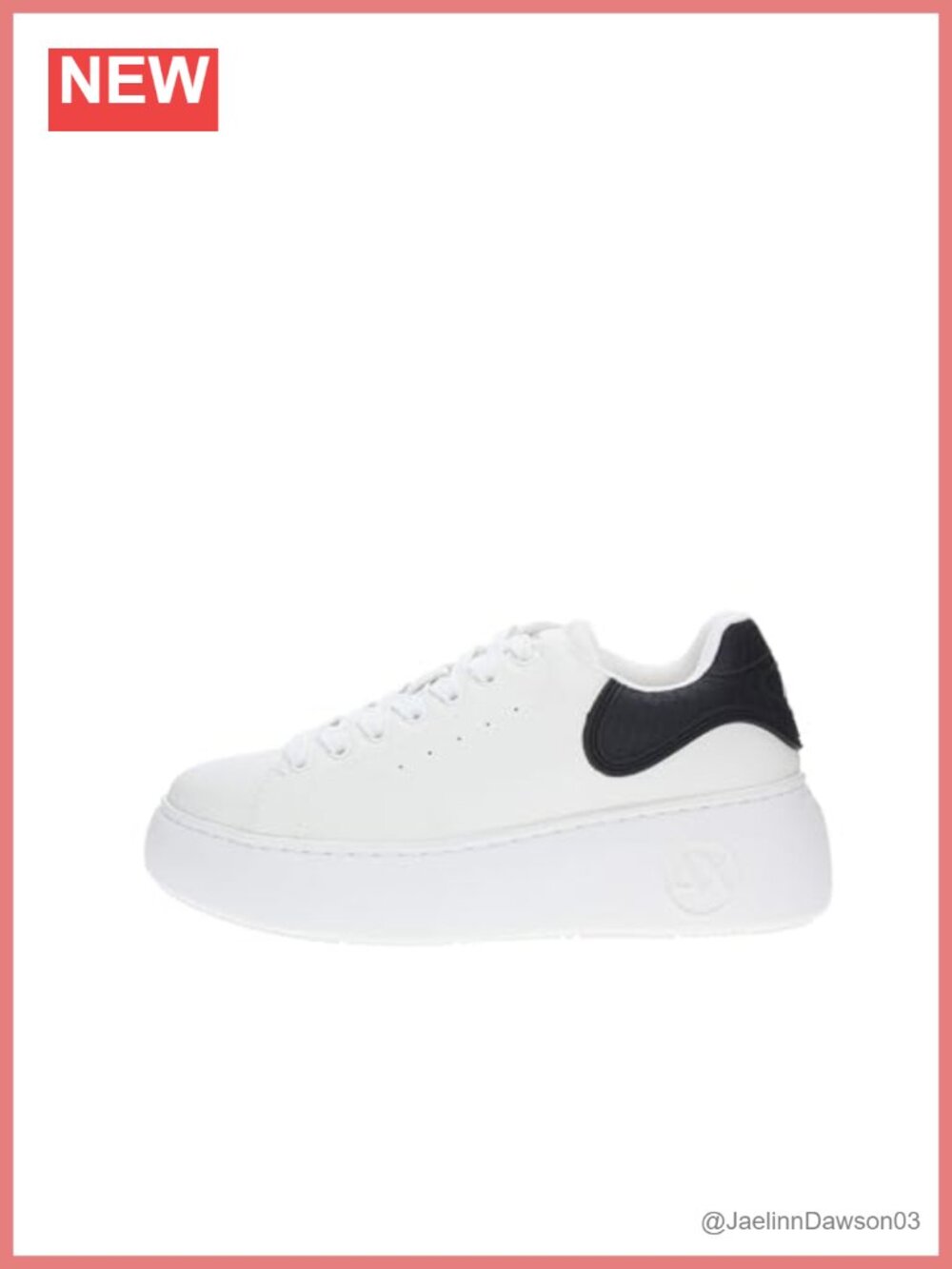 Armani Exchange Womens Fashion Sneakers PU Leather Mid Top Lace Up
